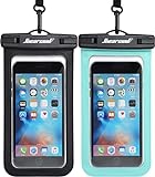 Hiearcool Waterproof Phone Pouch, Waterproof Phone Case for iPhone 14 13 12 11 Pro Max XS Plus Samsung Galaxy With Case Friendly, IPX8 Cellphone Dry Bag Beach Essentials for Cruise Travel -2 Pack-8.3'
