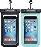 Hiearcool Waterproof Phone Pouch, Waterproof Phone Case for iPhone 14 13 12 11 Pro Max XS Plus Samsung Galaxy With Case Friendly, IPX8 Cellphone Dry Bag Beach Essentials for Cruise Travel -2 Pack-8.3'