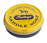 Fiebing's Saddle Soap 3.5oz - Yellow - Clean, Polish and Maintain Saddles, Shoes, Luggage, Handbags - Thoroughly Cleans & Restores Natural Preservative Leather Oils to Maintain Suppleness & Strength