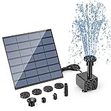 AISITIN DIY Solar Water Pump Kit, Solar Powered Water Fountain Pump with 6 Nozzles, DIY Water Feature Outdoor Fountain for Bird Bath, Ponds, Garden and Fish Tank