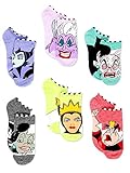 Disney Villains Teen Womens 6 pack Socks (9-11 (Shoe: 4-10), Villains Purple/Multi)