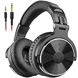 OneOdio Wired Over Ear Headphones Hi-Res Studio Monitor & Mixing DJ Stereo Headsets with 50mm Neodymium Drivers and 1/4 to 3.5mm Jack for AMP Computer Recording Podcast Keyboard Guitar Laptop - Black