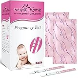Easy@Home Pregnancy Test Strips Kit, Powered by Premom Ovulation Predictor iOS and Android APP, 20 HCG Tests