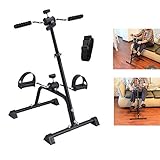 SYNTEAM Pedal Exerciser Bike Hand Arm Leg and Knee Peddler Adjustable Fitness Equipment for Seniors Home Medical Supplies for Total Body