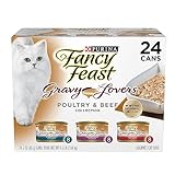 Purina Fancy Feast Gravy Lovers Poultry and Beef Gourmet Wet Cat Food Variety Pack - (24) 3 oz. Cans