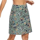 M MOTEEPI Skorts Skirts for Women Casual Knee Length Skirts with Pockets Workout Athletic Golf Skorts Gypsophila L