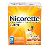 Nicorette 2 mg Nicotine Gum to Help Stop Smoking - Fruit Chill Flavored Stop Smoking Aid, 160 Count