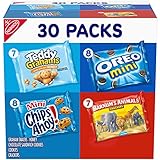 Nabisco Team Favorites Variety Pack, OREO Mini, CHIPS AHOY! Mini, Teddy Grahams Honey & Barnum's Animal Crackers, 30 Snack Packs