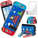 oqpa for Nintendo Switch Skin Cute Kawaii Cartoon Character Design Sticker, Fun Funny Fashion Cool Unique Switch Game Skins for Girls Boys Kids Stickers+Tempered Glass Film for Nintendo Switch (Malio)