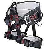 Ttechouter Adjustable Thickness Climbing Harness Half Body Harnesses for Fire Rescuing Caving Rock Climbing Rappelling Tree Protect Waist Safety Belts