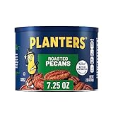 PLANTERS Roasted Pecan Nuts, Party Snacks, Plant-Based Protein, 7.25 Oz Canister