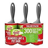 Scotch-Brite Lint Roller, Works Great on Pet Hair, Clothing, Furniture and More, 3 Rollers, 100 Sheets Per Roller (300 Sheets Total)