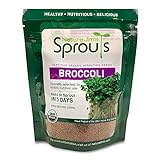 Nature Jims Sprouts Broccoli Sprout Seeds - Certified Organic Broccoli Sprouting Seeds for Indoor/Outdoor Use - Rich in Sulforaphane Healthy, Nutritious Broccoli Seeds Sprout in 5 Days - 8oz