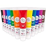 Ann Clark Professional-Grade Food Coloring Gel Made in USA .7 oz, 12 Colors