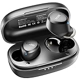 TOZO A1 Mini Wireless Earbuds Bluetooth 5.3 in Ear Light-Weight Headphones Built-in Microphone, IPX5 Waterproof, Immersive Premium Sound Long Distance Connection Headset with Charging Case, Black