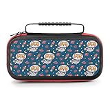 AoHanan Switch Carrying Case Welsh Corgi Dog Flying Switch Game Case with 20 Games Cartridges Hard Shell Travel Protection Storage Case for Console & Accessories