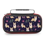 AoHanan Switch Carrying Case Corgi's Dog Switch Game Case with 20 Games Cartridges Hard Shell Travel Protection Storage Case for Console & Accessories