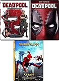 Spider Dead Marvel pool Triple Super Hero Movies Deadpool with Gag Reel (DVD ) Part 2 + Homecoming Spider-Man Movie 3 Pack Comic
