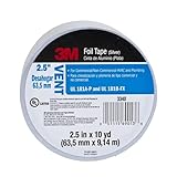 3M Foil Tape [UL 181 A & B listed/Linered] (3340): 2-1/2 in. x 30 ft. (Silver)