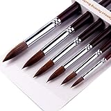 Artist Paint Brushes-Superior Sable Watercolour Brushes Round Point Tip Paint Brush Set for Watercolor Acrylic Painting Supplies