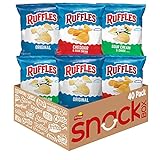 Ruffles Potato Chips Variety Pack, 40 Count (Pack of 1)