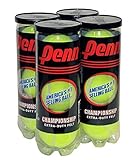 Penn Championship Tennis Balls - Extra Duty Felt Pressurized - 4 Cans, 12 Balls