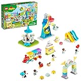 LEGO DUPLO Town Amusement Park Fairground 10956 Building Set - Featuring 7 Duplo Figures, Trains, Slides, Carousel, and a Ferris Wheel, Educational Learning Toy and Playset for Toddlers Ages 2+