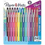 Paper Mate Felt Tip Pens Flair Marker Pens, Medium Point, Assorted, 24 Count