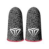 Gaweb Gaming Finger Covers Sweat Proof Breathable 0.98MM Thin Mobile Game Controller Fingertips Sleeves Thumb Gloves Red A