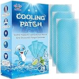 EASYEAH 20 Sheets Cooling Patches for Fever Discomfort & Pain Relief, Cooling Relief Fever Reducer, Soothe Headache Pain, Pack of 20