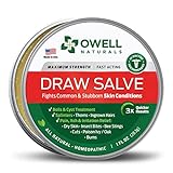 Amish Origins Owell Naturals Drawing Salve Ointment 1oz, ingrown Hair Treatment, Boil & Cyst, Splinter Remover, Bug and Spider Bites, bee Sting, Mosquito bite Itch Relief, Poison Ivy