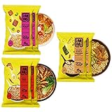 immi Variety Pack Ramen, Black Garlic 'Chicken', Tom Yum 'Shrimp', Spicy 'Beef', 100% Plant Based, Keto Friendly, High Protein, Low Carb, Packaged Noodle Meal Kit, Ready to Eat, 6 Pack
