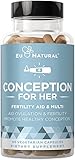 Conception Fertility Supplements for Women – Prenatal Vitamins – Promote Hormone Balance, Cycle Consistency, Aid Ovulation – Myo-Inositol, Folate, Folic Acid, Vitex, More – 60 Vegetarian Soft Capsules