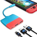 Battony USB C to HDMI Adapter for Nintendo Switch/Switch OLED/MacBook Pro Air/iPad Pro/Android Phone, USB3.0 5GBps Date Transfer, USBC to 4K HDMI Output Multiport Converter Adaptor for Switch Dock