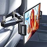 LISEN Tablet iPad Holder for Car Mount Headrest-iPad Car Holder Back Seat Travel Accessories Car Tablet Holder Mount Road Trip Essentials for Kids Adults Fits All 4.7-12.9' Devices & Headrest Rod