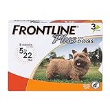 FRONTLINE® Plus for Dogs Flea and Tick Treatment (Small Dog, 5-22 lbs.) 3 Doses (Orange Box)