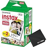 Fujifilm Instax Mini Instant Camera Film: 20 Shoots Total, (10 Sheets x 2) - Capture Memories Anytime, Anywhere - Boomph Kit