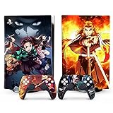 Protective & Decorative Cover Sticker for PS5, Anime Decal Skin for PS5 Console and Controllers Sticker, Durable, Scratch Resistant, Bubble-Free, Compatible with Playstation 5(Style B-Disk Edition)