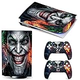 PS5 Console Skin and Controller Skin Set - Playstation 5 Vinyl Sticker Decal Cover, (Disk Edition - Joker)