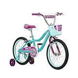 Schwinn Koen & Elm Toddler and Kids Bike, For Girls and Boys, 18-Inch Wheels, BMX Style, Training Wheels Included, Chain Guard, and Front Basket, Teal