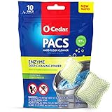 O-Cedar PACS Hard Floor Cleaner, Crisp Citrus Scent 10ct (1-Pack) | Made with Naturally-Derived Ingredients | Safe to Use on All Hard Floors | Perfect for Mop Buckets