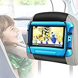 FANGOR Car Headrest Mount Holder, Tablet Holder for Kids in Back Seats, Anti-Slip Strap and Holding Net,Angle-Adjustable/Fits All 7 Inch to 12.9 Inch Tablets