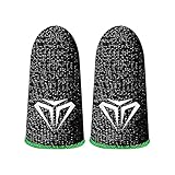 Gaweb Gaming Finger Covers Sweat Proof Breathable 0.98MM Thin Mobile Game Controller Fingertips Sleeves Thumb Gloves Green A