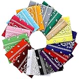 E-accexpert 16pcs Bandanas Multi-Purpose Party Outdoor Favor Scarf Headband Handkerchiefs for Unisex Women Men Boy Girls