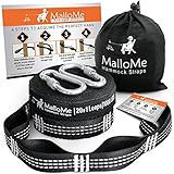 XL Hammock Straps - Hammock Tree Straps Set Versatile 2000+ LBS Heavy Duty 40 Loops & 100% No Stretch Suspension System Kit - Camping Hammock Accessories | 2 Carabiners