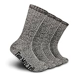 Time May Tell Mens Merino Wool Hiking Cushion Socks Pack (Brown(2 pairs), US Size 9~13)