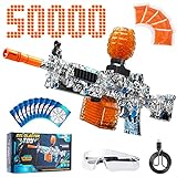 Electric Splatter Ball Blaster with 50000 Water Beads, Rechargeable, Automatic Gel Ball Blaster for Kids Adults, Outdoor Games Toys for Activities Team Game, Ages 12+