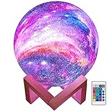 BRIGHTWORLD Moon Lamp Galaxy Lamp 5.9 inch 16 Colors LED 3D Moon Light, Remote & Touch Control Lava Lamp Moon Night Light Gifts for Girls Boys Kids Women Birthday