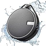 INSMY C12 IPX7 Waterproof Shower Bluetooth Speaker, Portable Small Speaker, Speakers Bluetooth Wireless Loud Clear Sound, Support TF Card Suction Cup for Outdoor Kayak Canoe Beach Gift (Black)