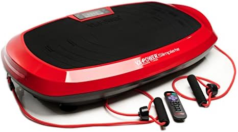 VX-Power Slimplate Galaxy - Vibration Plate Whole Body Vibration Platform Exercise Machine with Resistance Cords for Body Shaping, Cardio, Toning & Wellness, Bluetooth Speakers
